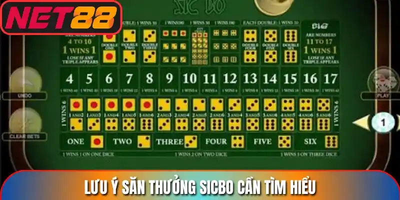 Lưu ý săn thưởng sicbo cần tìm hiểu